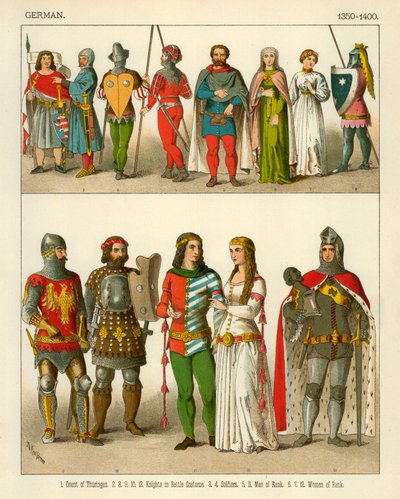 Traje alemán 1350-1400 de Albert Kretschmer